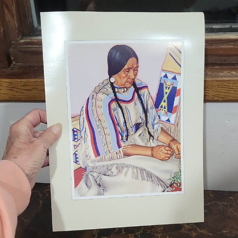 Native American Art Print with Multicolor Design